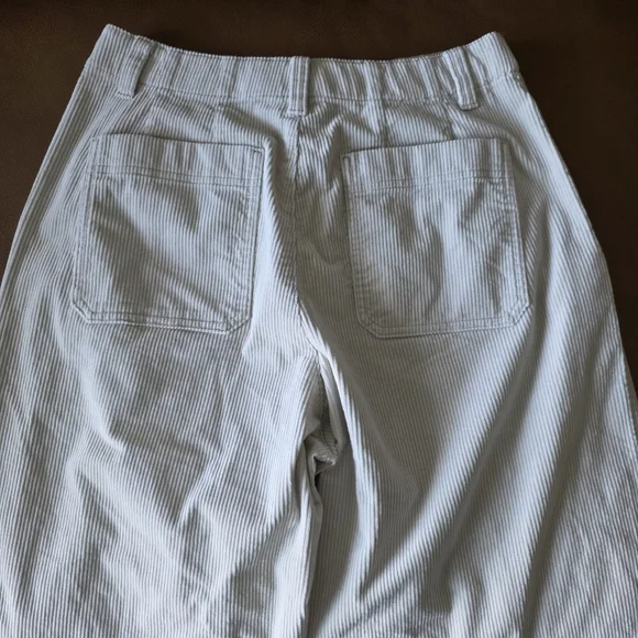Uniqlo Corduroy Wide Leg Trousers, Medium, Off-White, Uniqlo Wide Leg Pants - Picture 7 of 11